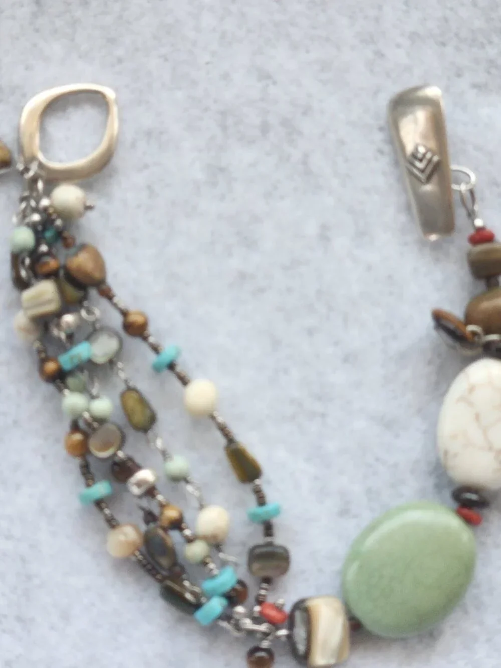 Silpada Multi-Stone, Brass Bracelet